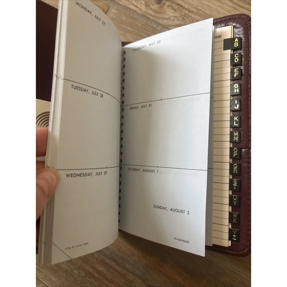 OLIVIER Genuine Brown Leather Planner Organizer Address/Phone Case 4